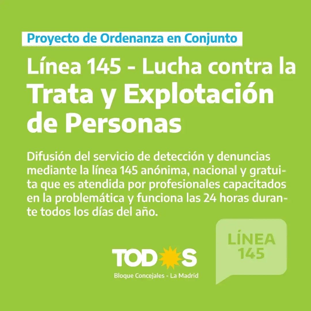 Línea 145 – Lucha contra la Trata y Explotación de Personas