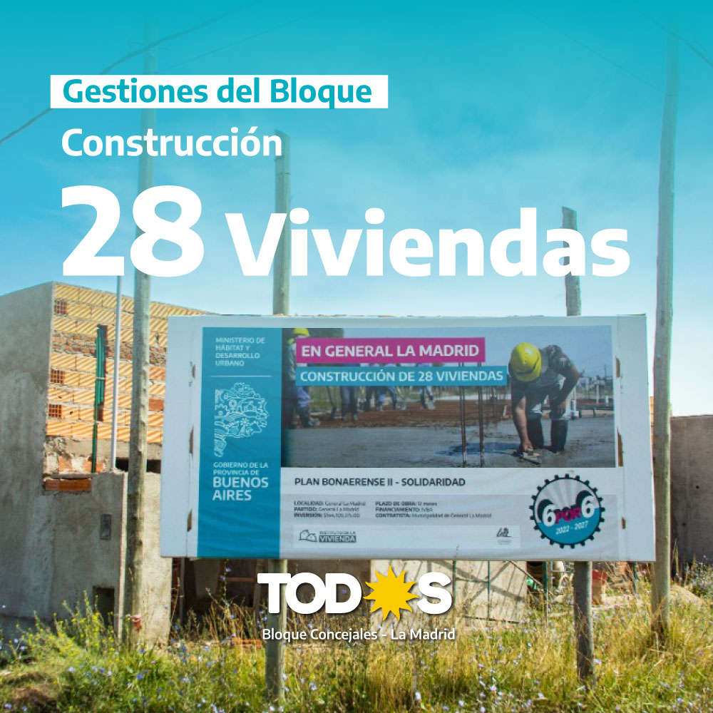 Construcción de 28 viviendas en La Madrid