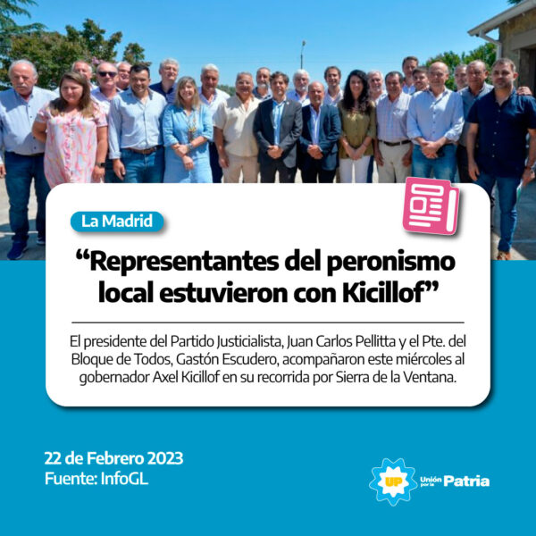 Representantes del peronismo local con Kicillof