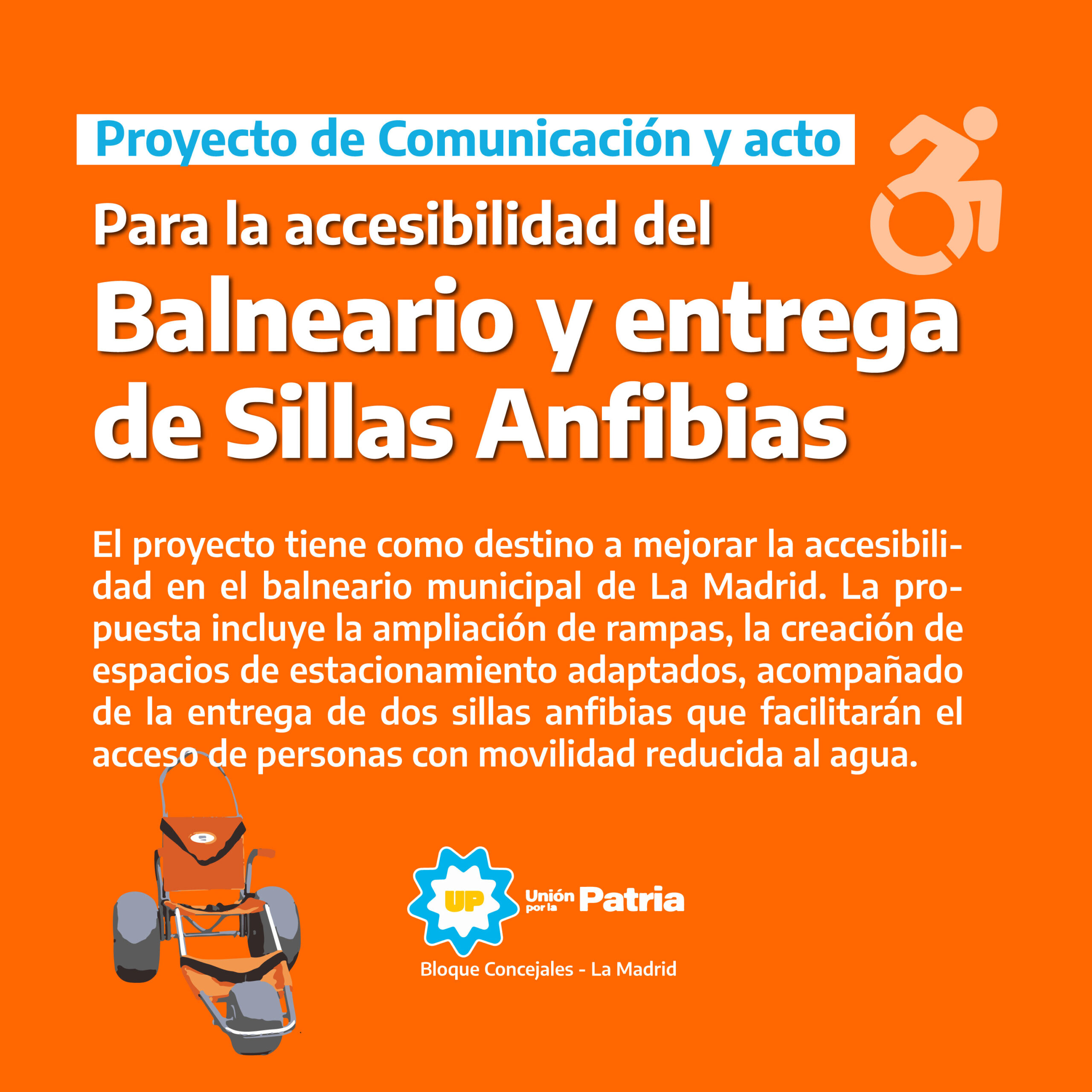 Accesibilidad para el Balneario y entrega de Sillas Anfibias