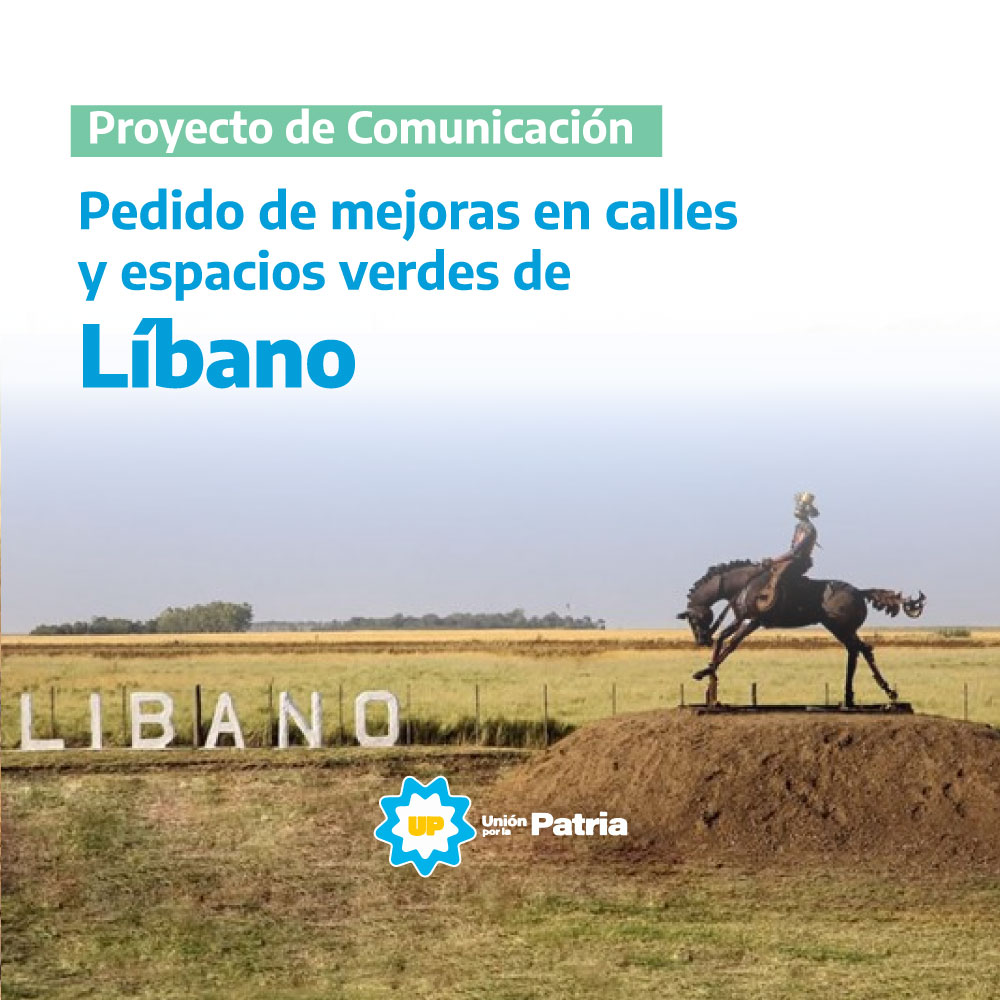 Líbano: pedido de mejoras en calles y espacios verdes