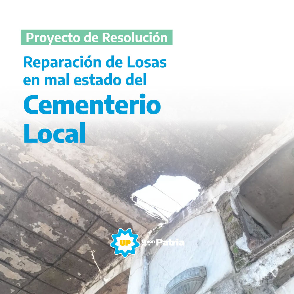 Cementerio Municipal: un pedido para reparar losas y mejorar las condiciones del predio